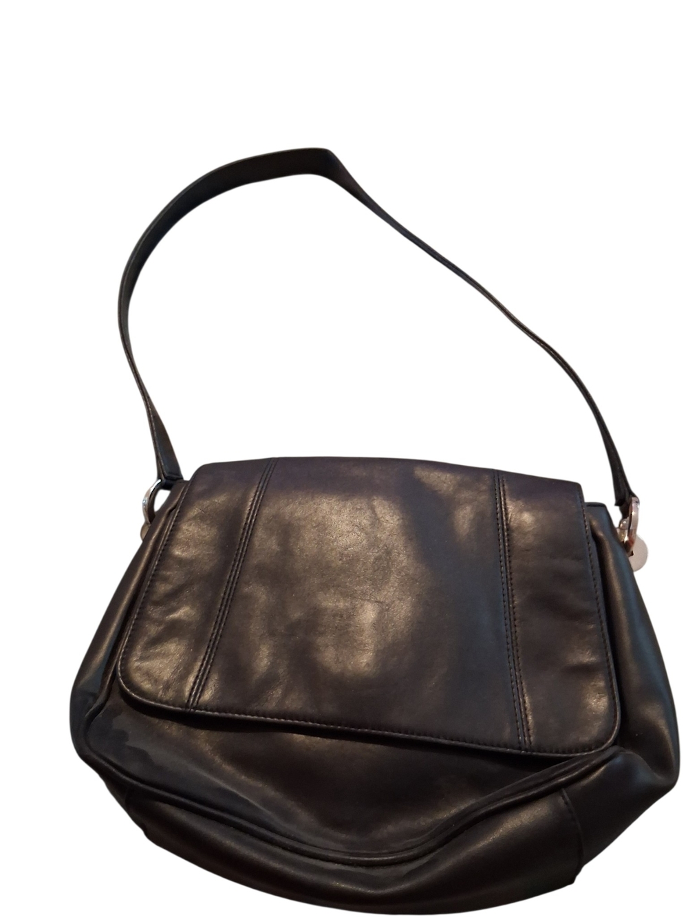 Worthington Black Authentic Leather Shoulder Bag